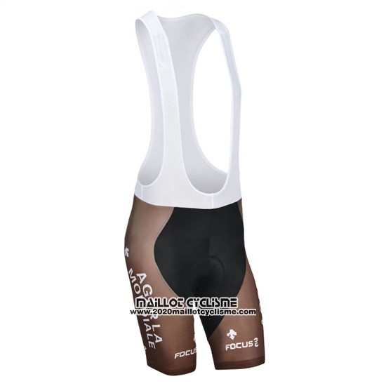 2014 Maillot Ciclismo Ag2r La Mondiale Marron Manches Courtes et Cuissard